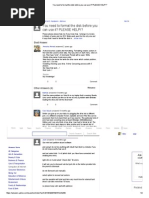 You Need To Format The Disk Before You Can Use It - PLEASE HELP!
