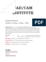 Microstation Software Syllabus