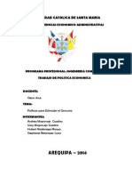 Politicas para Incentivar El Consumo