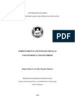 Stress Parental em Mães de Crianças Com Enurese e Com Encoprese