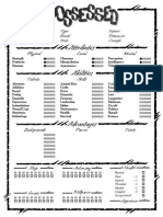 WOD - Werewolf - The Apocalypse - Character Sheet - Possessed