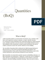 Bill of Quantities (BoQ) 