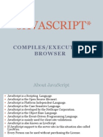 Javascript : Compiles/Executes in Browser