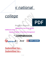 Comparative Analysis Icici Bank & HDFC Bank