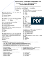 AVALIAÇÃO DE BIOLOGIA - 2° ANO - Cordados