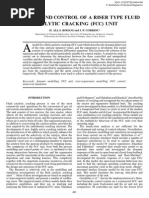 Modeling and Control of A Riser Type Fluid Catalytic Cracking (FCC)