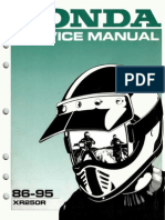 Honda Xr250r Service Manual Repair 1986-1995 Xr250