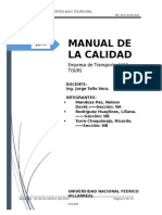 Manual de La Calidad Empresa Mavi Tours