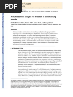 NIH Public Access: A Multiresolution Analysis For Detection of Abnormal Lung Sounds