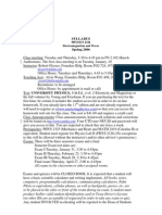 UT Dallas Syllabus For Phys2326.001 06s Taught by Robert Glosser (Glosser)