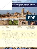 Short Course Adverts For Basic Principles in Occupational Hygiene PDF