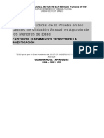 FUNDAMENTOS TEORICOS de LA INVESTIGACION - Valoracion de La Prueba en Los Delitos de Violacion de Menores de Edad