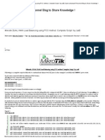 Mikrotik DUAL WAN Load Balancing Using PCC Method