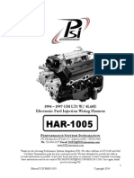 HAR-1005 LT1 Fuel Injection Wiring Harness Instructions