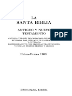 Biblia Reina Valera Antigua 1909