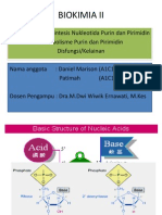 Mekanisme Biosintesis Nukleotida Purin Dan Pirimidin Metabolisme Purin Dan Pirimidin Disfungsi/Kelainan