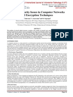 Study On Security Issues in Computer Networks and Encryption Techniques