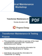 Electrical Maintenance Workshop