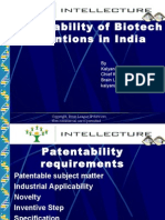 Lecture-3/ Presentation On Patentability of Biotech Inventions in India