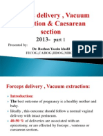 Forceps Delivery, Vacuum Extraction & Caesarean Section