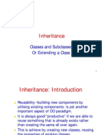 I Nheritance: Classes and Subclasses or Extending A Class