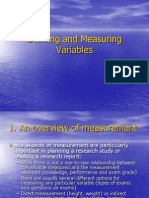 Defining and Measuring Variables