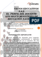 Perfil Del Docente 1278 Del Men. Elaborado Por Oea Servicios Educativos S