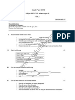 Class 6 ICSE Biology Sample Paper Set I