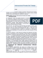 El Derecho Internacional Privado Del Trabajo