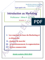 Le Cours DIntroduction Au Marketing - Mme K. EL FADI