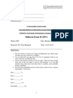 Midterm Exam II (20%) : Winter 2007 Date: Monday 2 April Instructor: Dr. Nizar Bouguila Time: 14:45-16:45