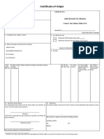 China Formulario Certificado Origen Ingles 