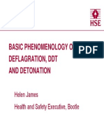 Basic Phenomology of Deflagration, DDT and Detonation