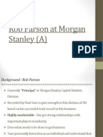 Rob Parson at Morgan Stanley (A) Case Questions