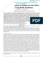 Performance Analysis of Multicarrier DS-CDMA System Using BPSK Modulation