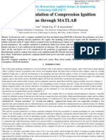 Computer Simulation of Compression Ignition Engine Through MATLAB