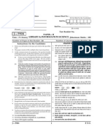 Library & Information Science: Test Booklet No