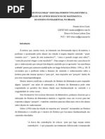 O "Teorema de Pitágoras" Sob Uma Perspectiva Histórica: Uma Análise de Livros Didáticos de Matemática Do Ensino Fundamental No Brasil