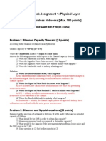 Homework Assignment 1: Physical Layer 18759: Wireless Networks (Max. 100 Points) Due Date:8th Feb (In Class)