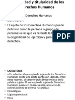 Exigibilidad y Titularidad de Los Derechos Humanos