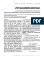 Calculation of Inductance and Capacitance in Power System Transmission Lines Using Finite Element Analysis Method