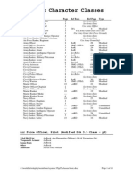 Basic Character Classes: Player Basic Classes Ref Book Ref Page Type