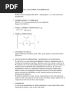 Caracteristicas Del Acido Citrico Monohidratado