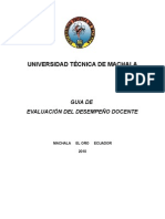 Guia de Evaluacion Del Desempeno Docente Utmach