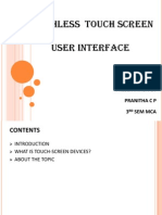 Touchless Touch Screen User Interface