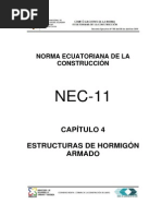 Nec2011 Cap.4 Estructuras de Hormigon Armado