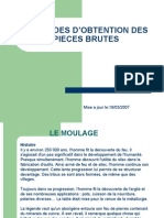 Obtention Des Bruts (Moulage)