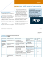 Motor Vehicle Mechanical Repair Workshop: Example Risk Assessment For A