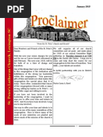 January 2015 Proclaimer