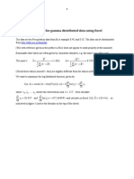 Calculation of MLE's For Gamma Distributed Data Using Excel: ECON 4130 HG Nov. 2010